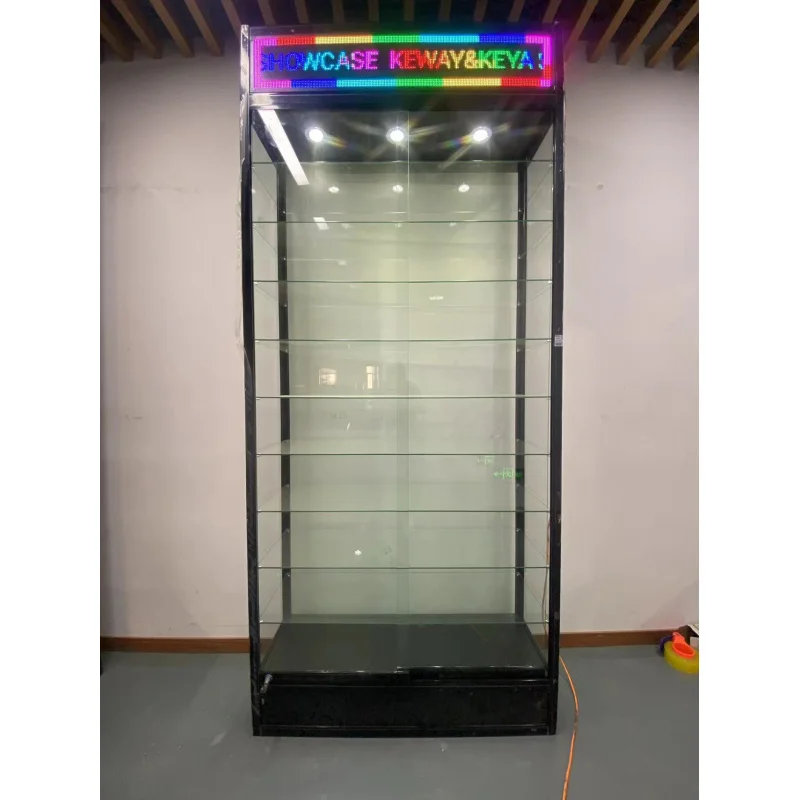 custom.Rolling Colorful Text Display Cabinet Full Visual Display Cabinet  Retail Stores