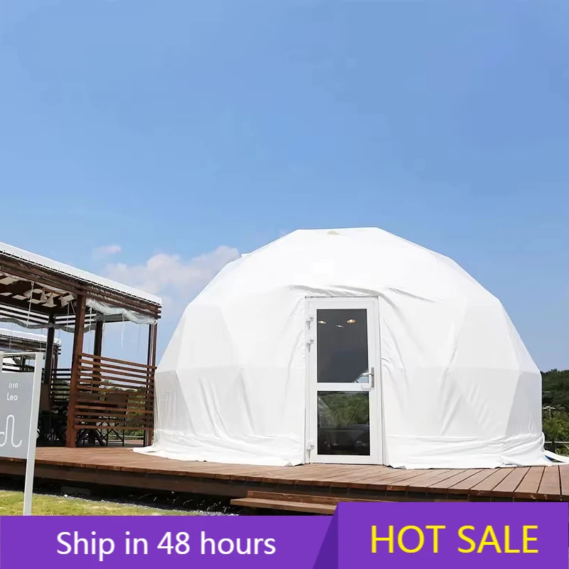

Outdoor Igloo Glamping Luxury Outdoor PVC Dome Hotel House Geodesic Domes Tent With Toilet and Bathroom