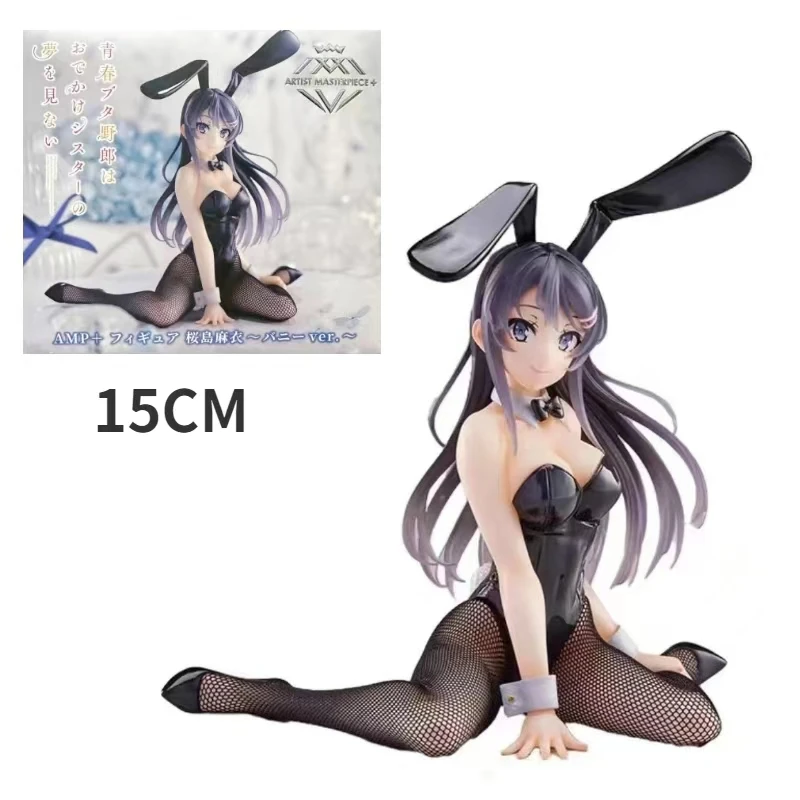 

Original Taito AMP Artist Rascal Does Not Dream of Bunny Girl 15cm Sakurajima Mai Cute Sitting Position Action Figure Toys Gift