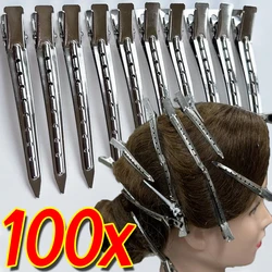 Professional Metal Hair Salon Hairpin Fixed Clips Lady Styling Hairpin Clamps Curl Hair Root Fluffy Hair Clip Hairdressing Tool