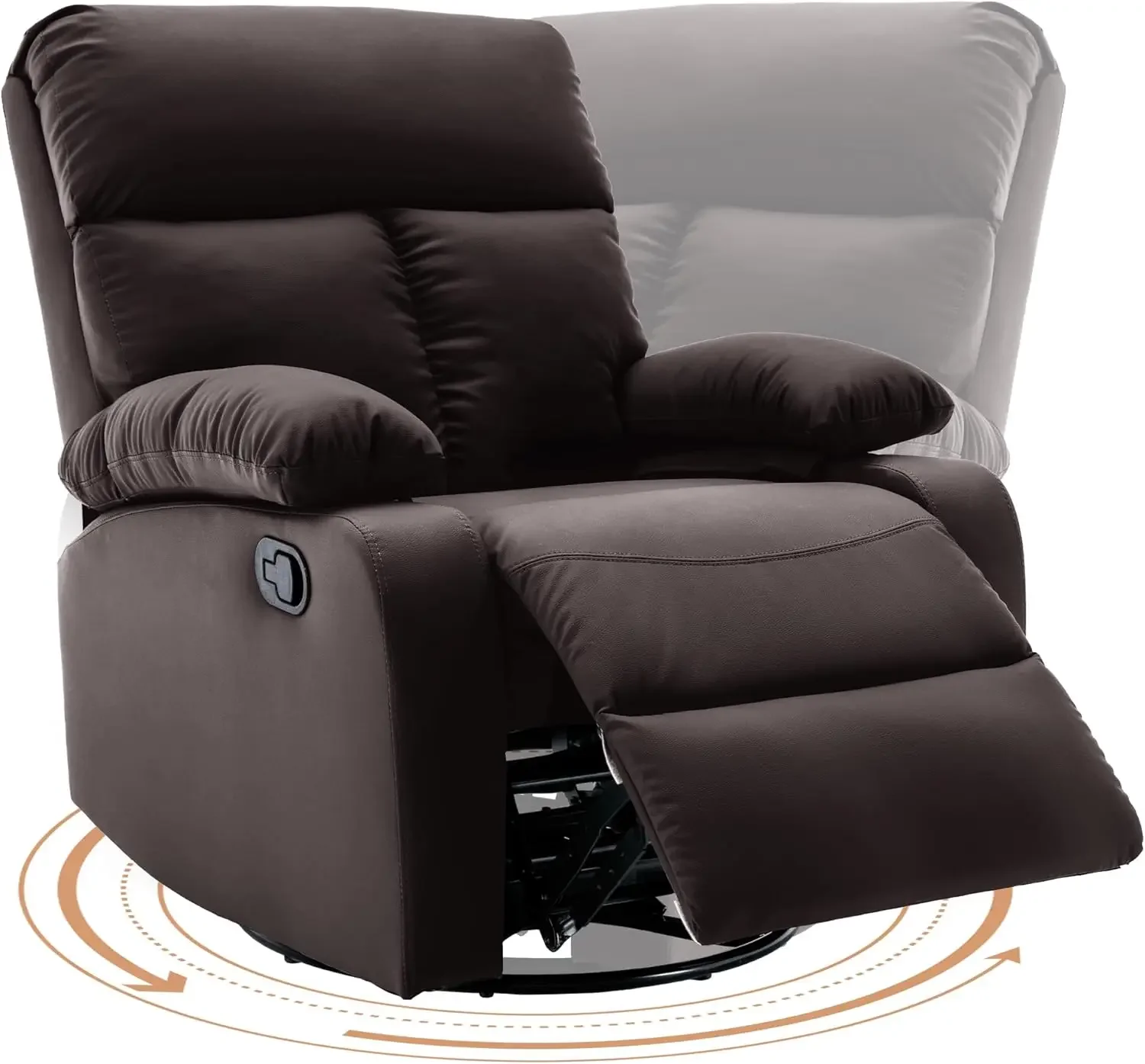 Swivel Rocker Recliner, Small Rocking Recliners Chair for Small Spaces, Small Rocker Recliner Chair