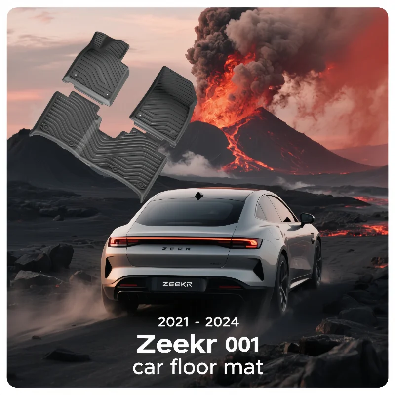 Подходит для автомобильных ковриков Zeekr 001, 2022, 2023 2024, коврики из ТПЭ, специальные коврики в багажник и коврики на спинку сиденья.