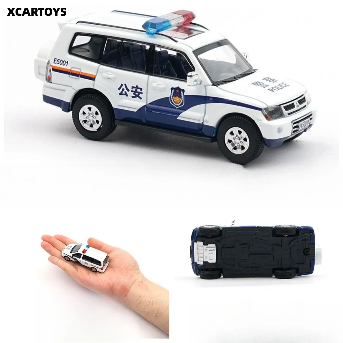 Tuoyi Alloy Car Model 1/64 Third Generation Y12-07 Mitsubishi Third Generation Pajero Public Security Simulation Car Model