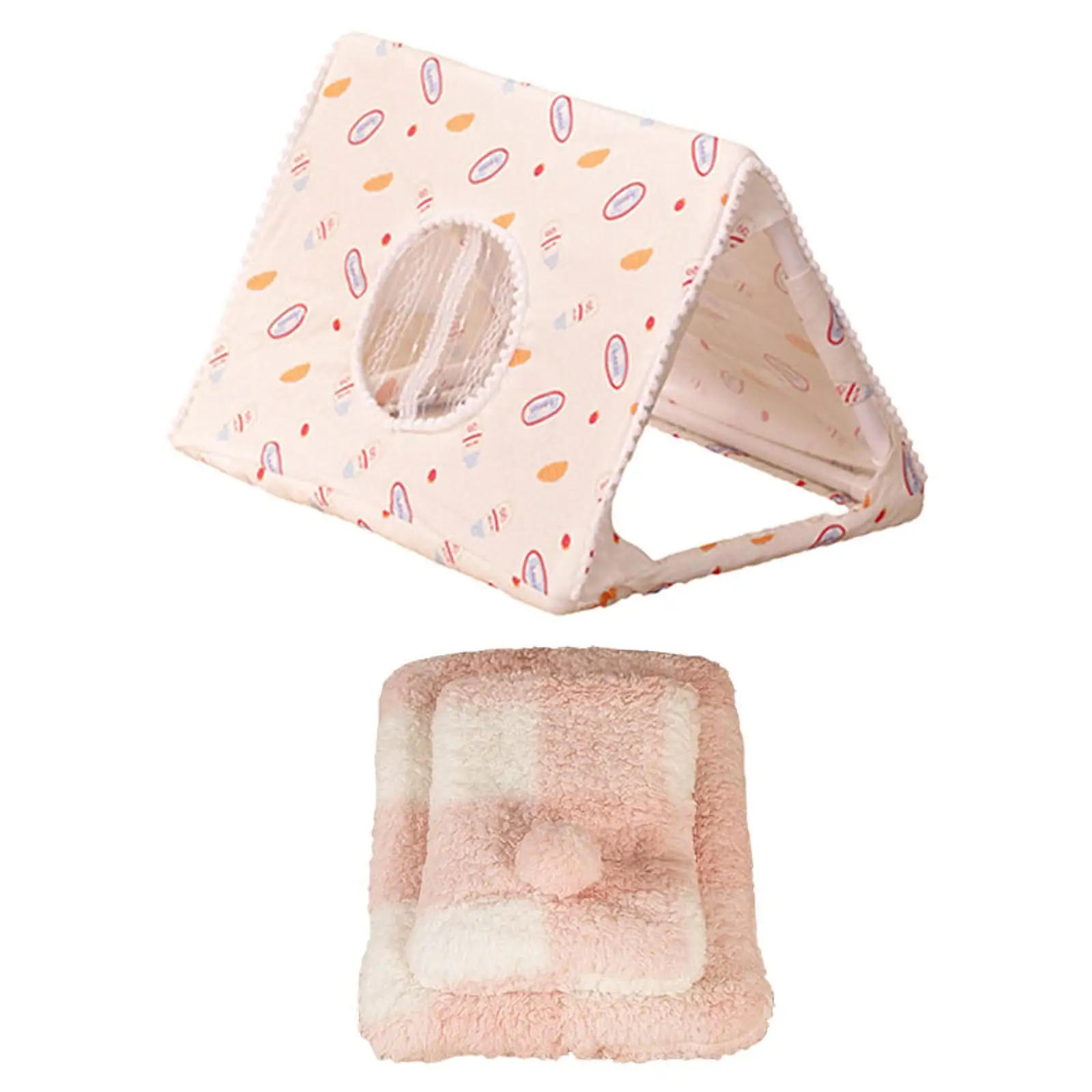 

Убежище для морских свинок: Нескользящий, моющийся домик-гнездо для сна и игр, туннель для хомяков с подушкой