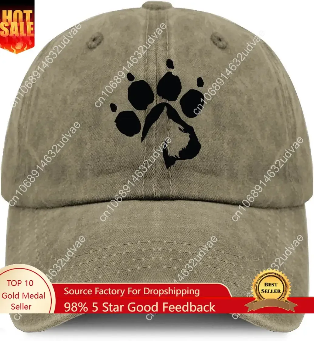 

Schnauzer Paw Print Dad Hat Adjustable Lightweight Dog Owner Hats for Men Baseball Cap Cotton Climbing Cap Dog Lover