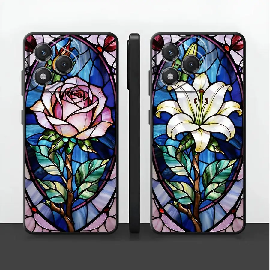 Case for Huawei P20 Lite 2018 P30 P20 Pro P20 P40 Lite P Smart 2019 Funda Phone Cover Colorful Window Flowers