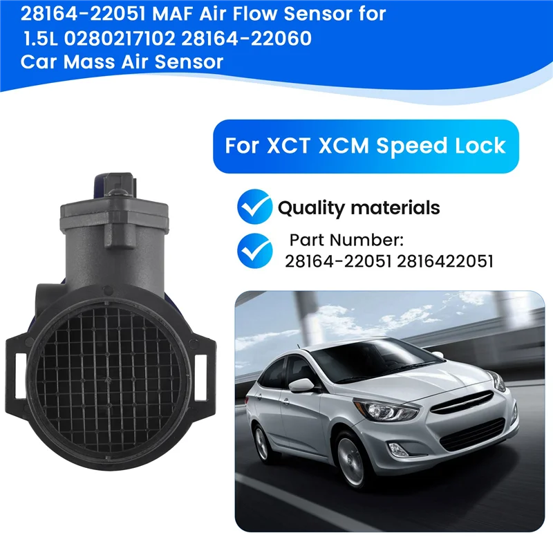 28164-22051 MAF مستشعر تدفق الهواء لشركة هيونداي أكسنت سكوبيه 1.5L 0280217102 28164-22060 مستشعر الهواء الشامل للسيارة-M54K