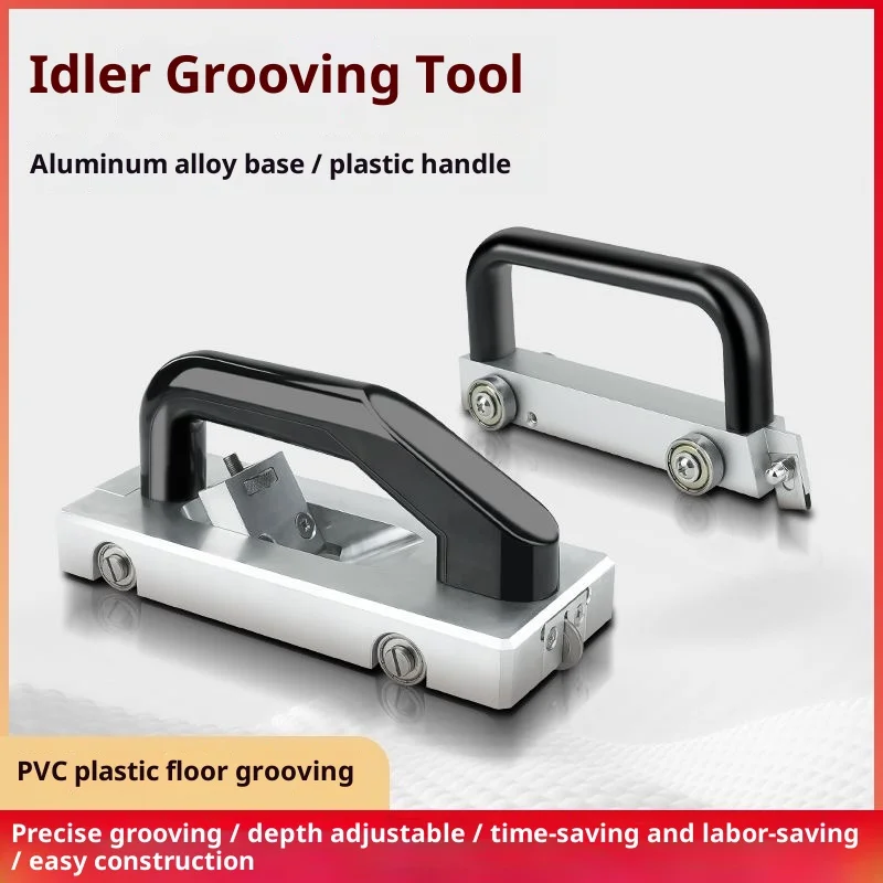 U-type Blade Wheeled Manual Slotting Cutter PVC Floor Grooving Tool For Leather Plastic Welding Construction