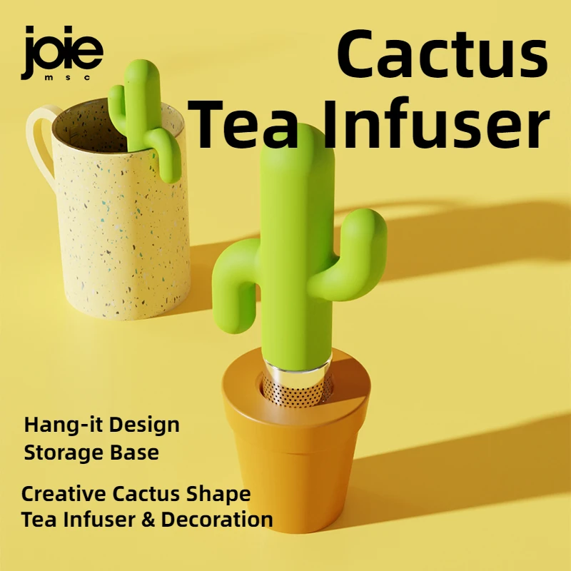 Joie-Infuseur à thé en silicone et acier inoxydable, jolie passoire, sachet