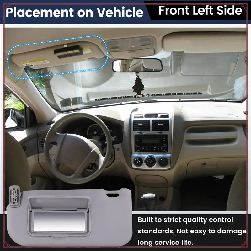 Car Front Left Side Sunshade Cover For Kia Sportage 2005-2010 Sunshade Make-Up Mirror Sun Shield Left