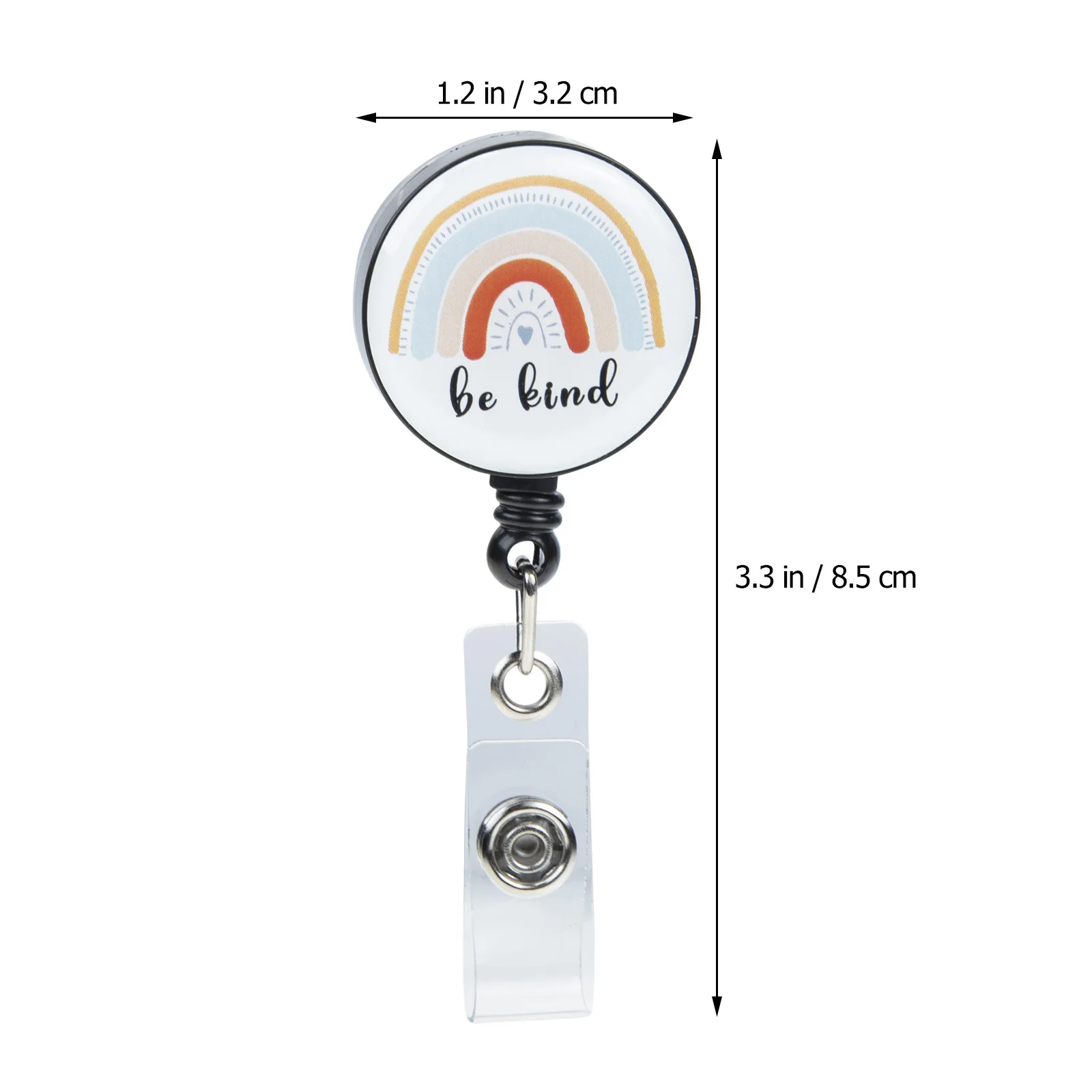 

2Pcs Retractable Badge Reels Nurse Badge Holder Reels Lightweight Compact Id Card Key Chain Clip Office Hospital Staff