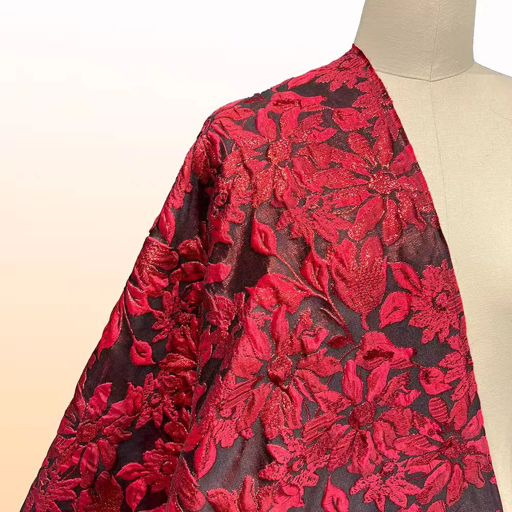 

Высококачественная жаккардовая кружевная ткань, 5 ярдов, французская парчовая ткань