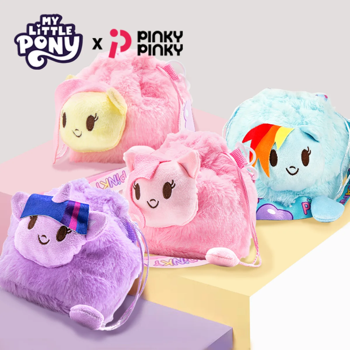 Pinky My Little Pony Girl's Coin Purse Crossbody Bag Pinkie Pie Rainbow Dash Design for Birthday Gifts & Christmas.
