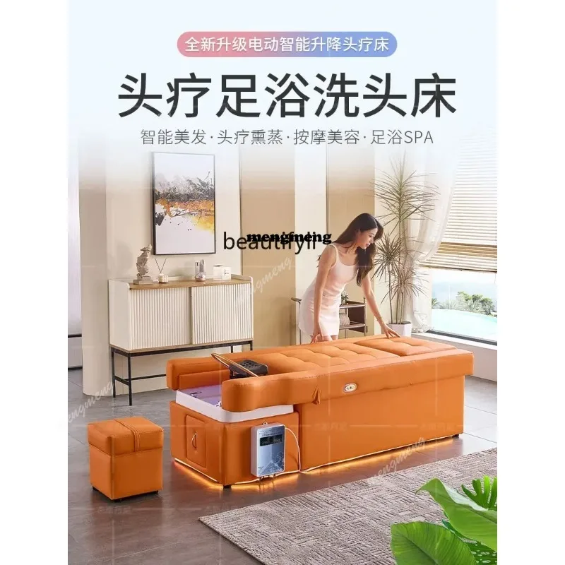 ss 8350 Multifunctional Electric Lifting Shampoo Chair Massage Pedicure Phototherapy Fumigation Water Circulation