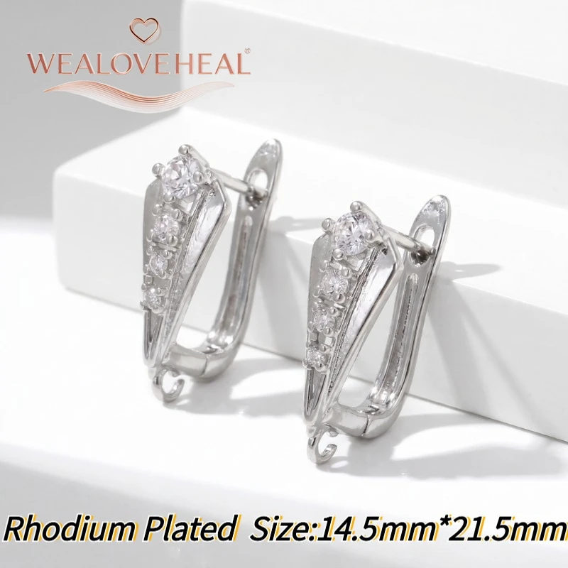 schmuckherstellung zubehör，18K vergoldeter Messing-Ohrringhaken, funkelnder Zirkonia-besetzter Huggie Hoop, handgefertigte DIY-Ohrringzubehörteile für Damen – Detail 24