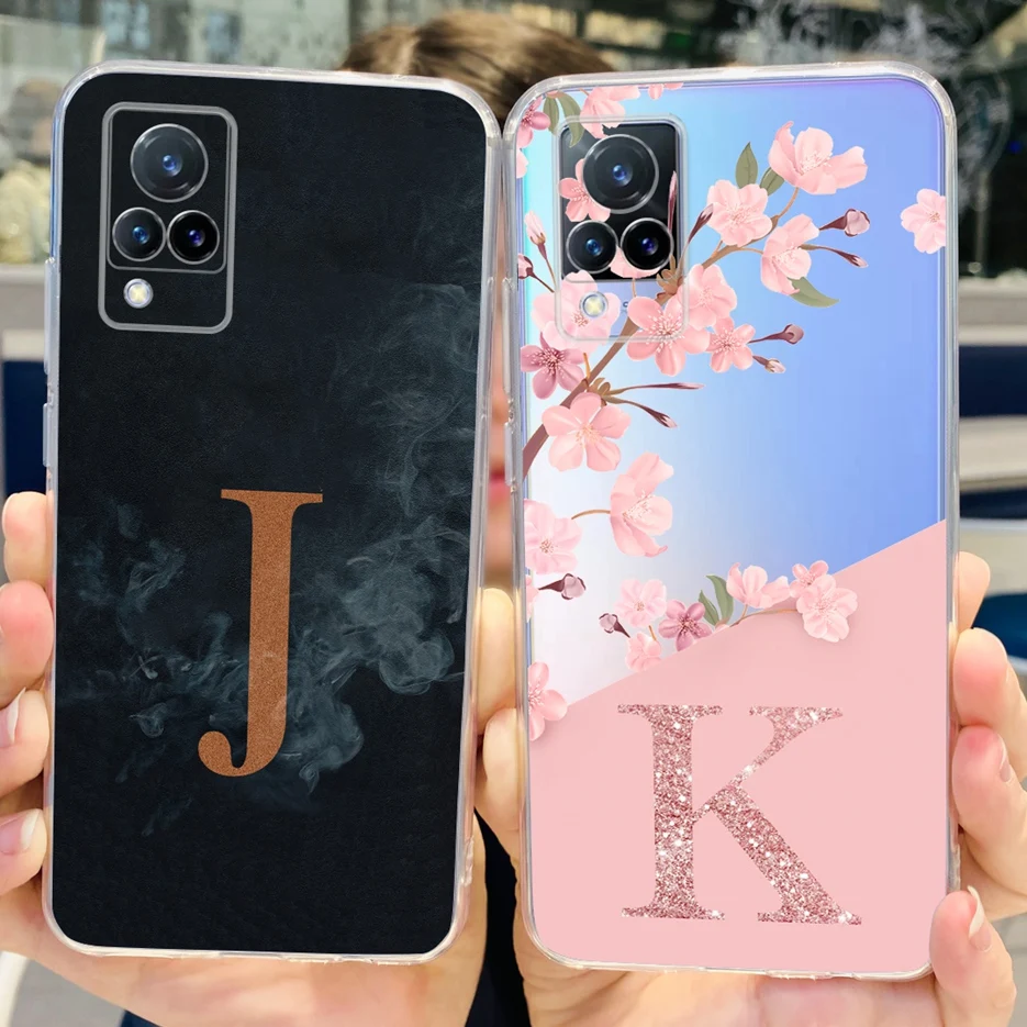 For Vivo V21 Case Vivo V21e 4G V2061 New Letters Cover Clear Silicone Phone Case For Vivo V21 V 21 e V21e VivoV21 4G Soft Fundas