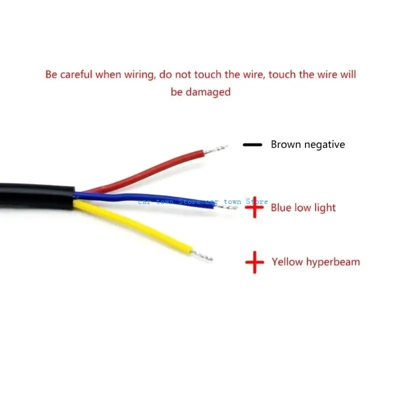 

RXJE Motorcycle High And Low Beam Fog Light Wiring Harness with Flash Controller