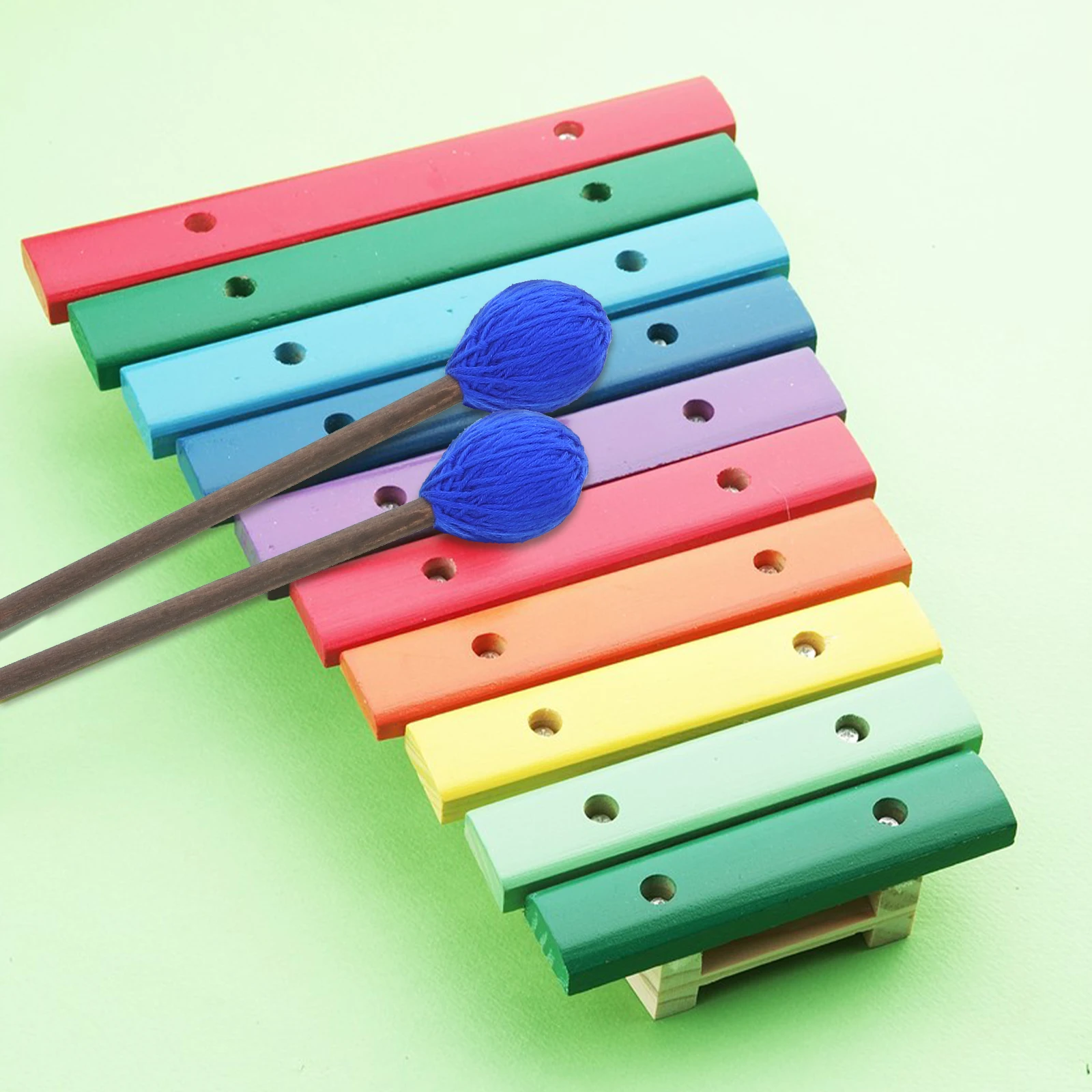 

2Pairs Marimba Mallets Tongue Drum Sticks Long Handle Percussion Sticks for Marimba Xylophone Glockenspiel Performance