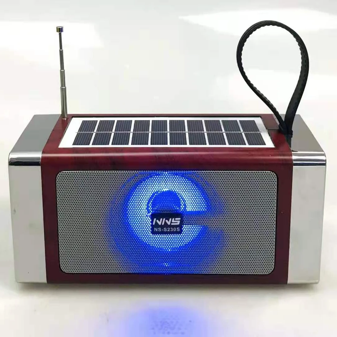 AM FM SW 3 Band Solar Radio with Wireless BT Speaker  ,USB TF Card Player with 1200MAH Rechargeable Battery