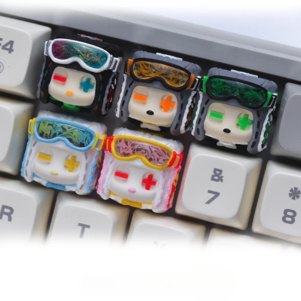 ECHOME FLIGHT-v2 Artisan Keycap Resin Keyboard Cap Original Custom Pilot Resin KeyCap for Mechanical Keyboard Accessories Gift