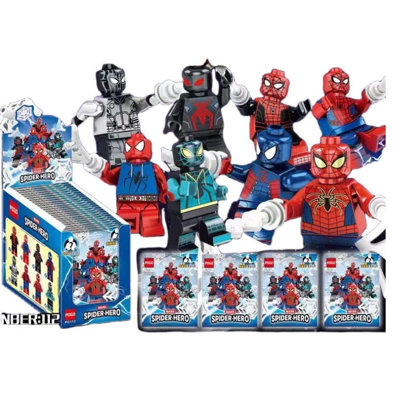 Marvel The Avengers SpidSuffolk Cartoon Puzzle for Children, Game Boy Model Toy, Blind Box, bt, Creative Figure, Blind Bag, New