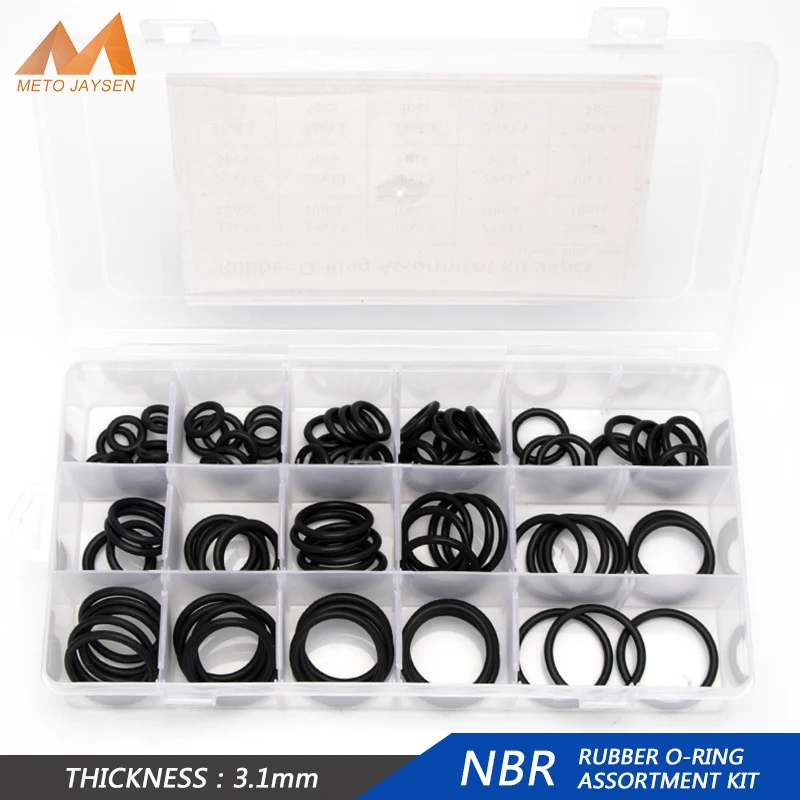 

94PCS NBR Rubber Sealing O-rings High Pressure Seal Gasket Replacements Kit Black 15 Big Sizes OD 15mm-35mm Millimeters CS3.1mm