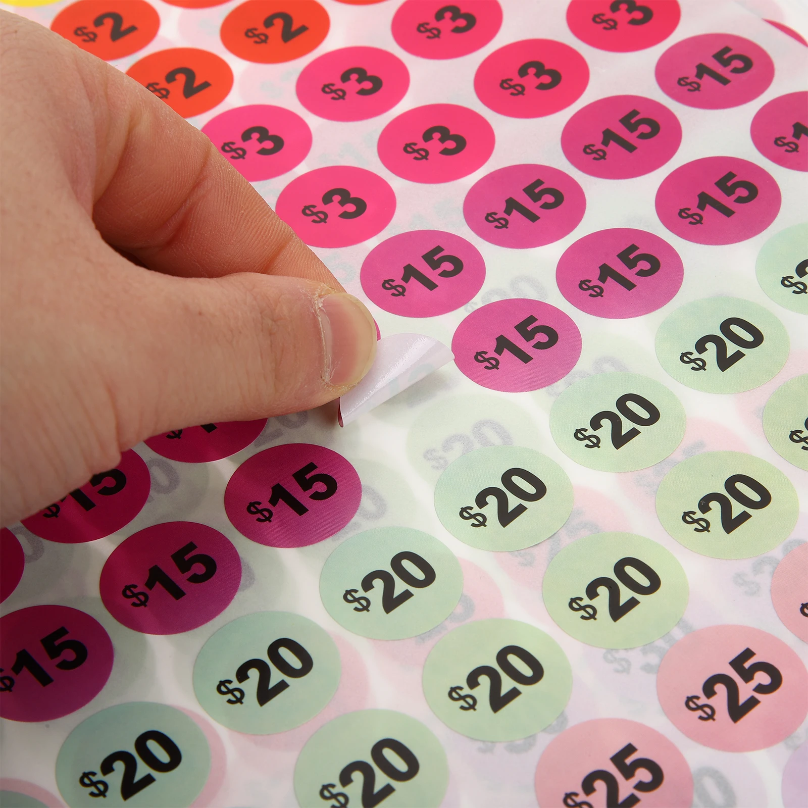 

30pcs Pricing Stickers Bright Colors Garage Yard Sales Yard Sale Price Stickers Markets Small Business Retail Stores