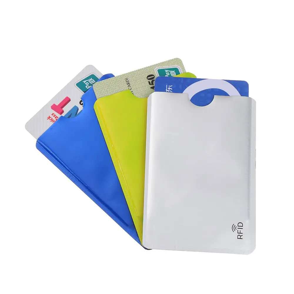 5PCS Cover Protect Case Cover Bank Credit Cards Aluminium Anti Thief Rfid Card Holder Blocking