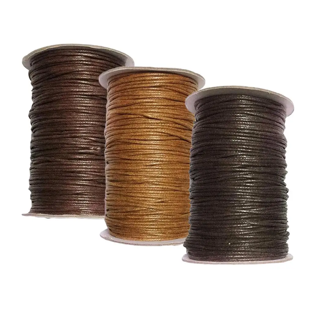 

Waxed Cotton Cord 3 Rolls Jewelry Materials for Bracelets Necklace Crafts DIY Jewelry Accessories