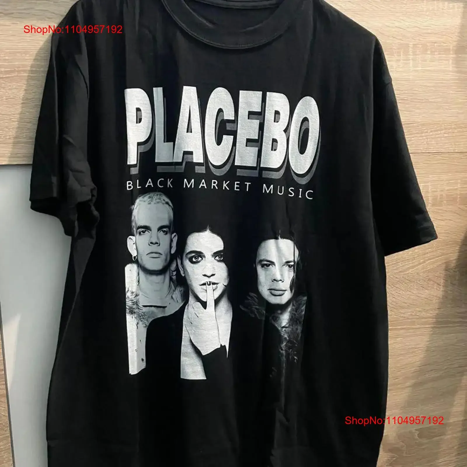 Black Market Music Placebo band T Shirt All Size S To 5XL 1L672 vintage Washed Top For Everyday Wear Breathable Soft homme