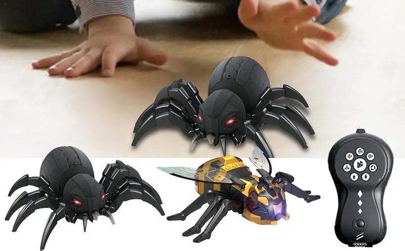 

Remote Control Spider Cool Lights Remote Control Animal With Realistic Full Function Radio Control Crawling RC Kids Toys