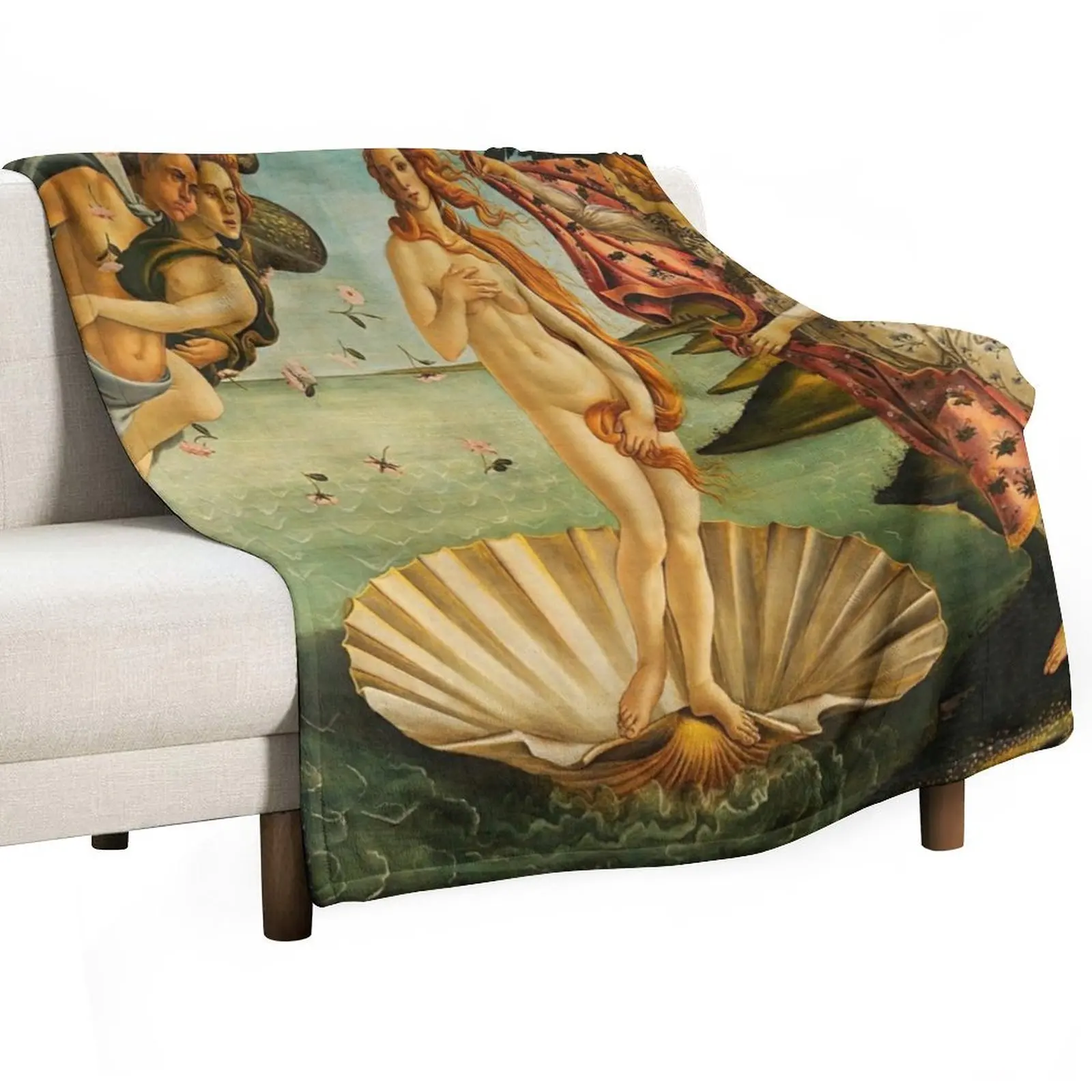 Sandro Botticelli - The Birth of Venus,01. Throw Blanket Heavy Winter beds Plaid Blankets