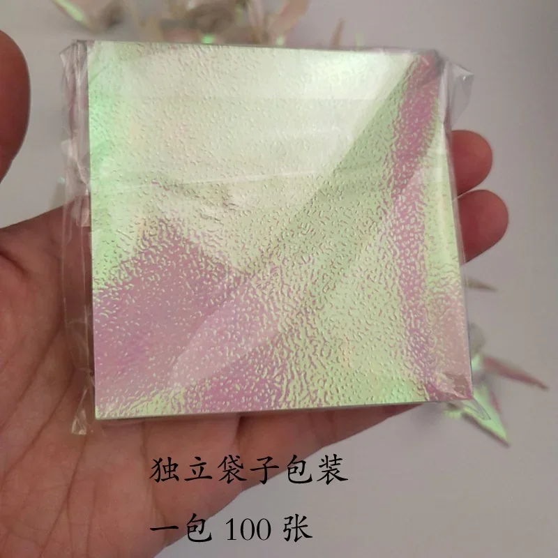 100PCS Pearl White Origami Square Paper Single Sided Craft DIY Colorful Scrapbooking 7CM