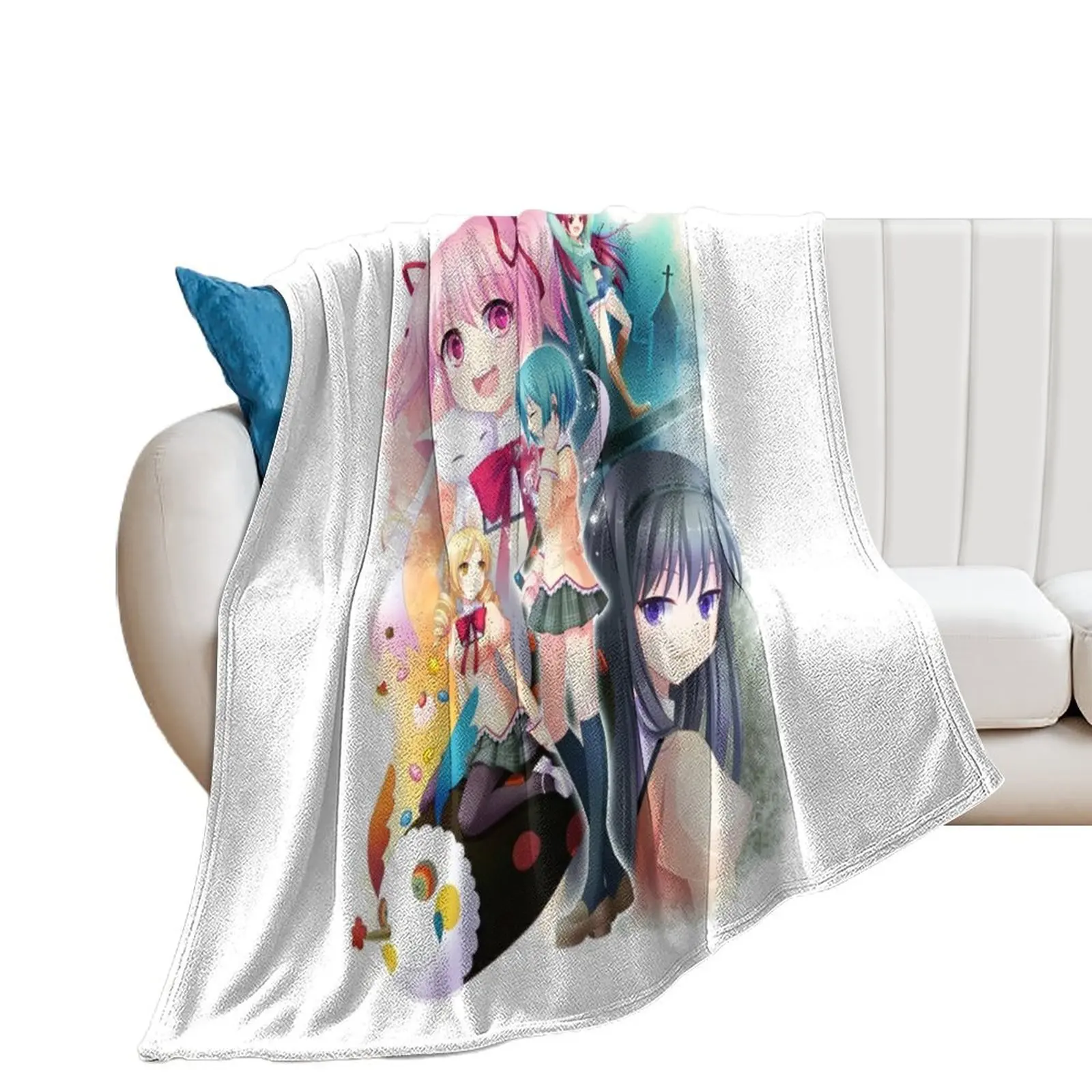 Puella Magi Madoka Magica Anime Throw Blanket anime Summer sofa bed Summer Beddings Blankets