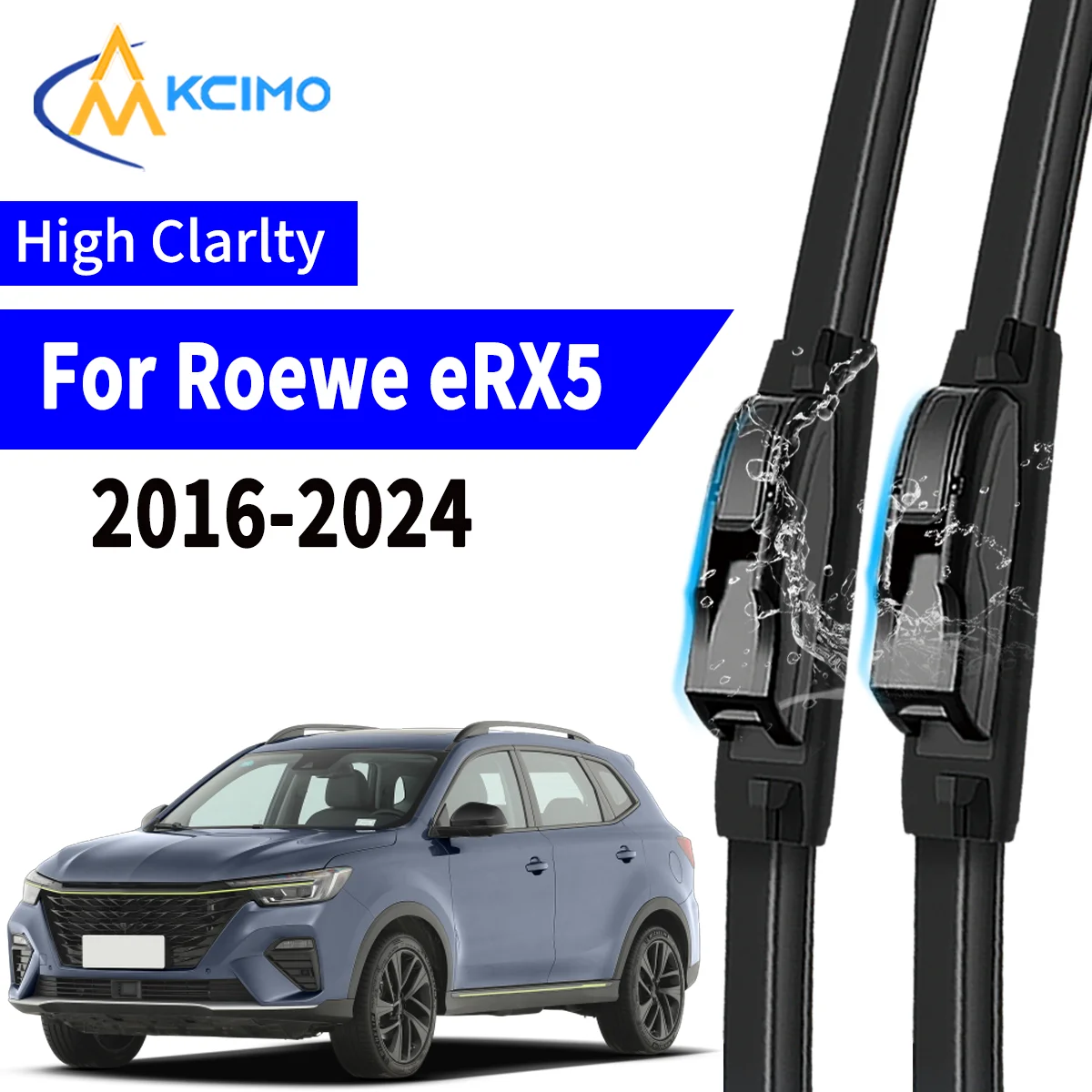 

2pcs Car Wiper For Roewe eRX5 2016-2024 Front Windscreen Wiper Blade Silent Soft Rubber