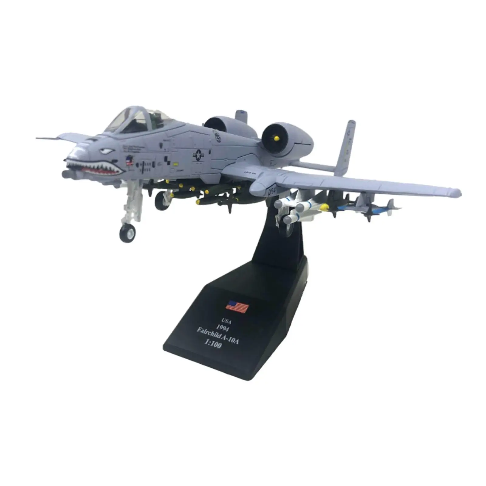 Diecast Aircraft Toy Model A10 1 100 Scale Alloy Fighter Jet with Stand for Collection Display Aviation Themed Gift for Adults