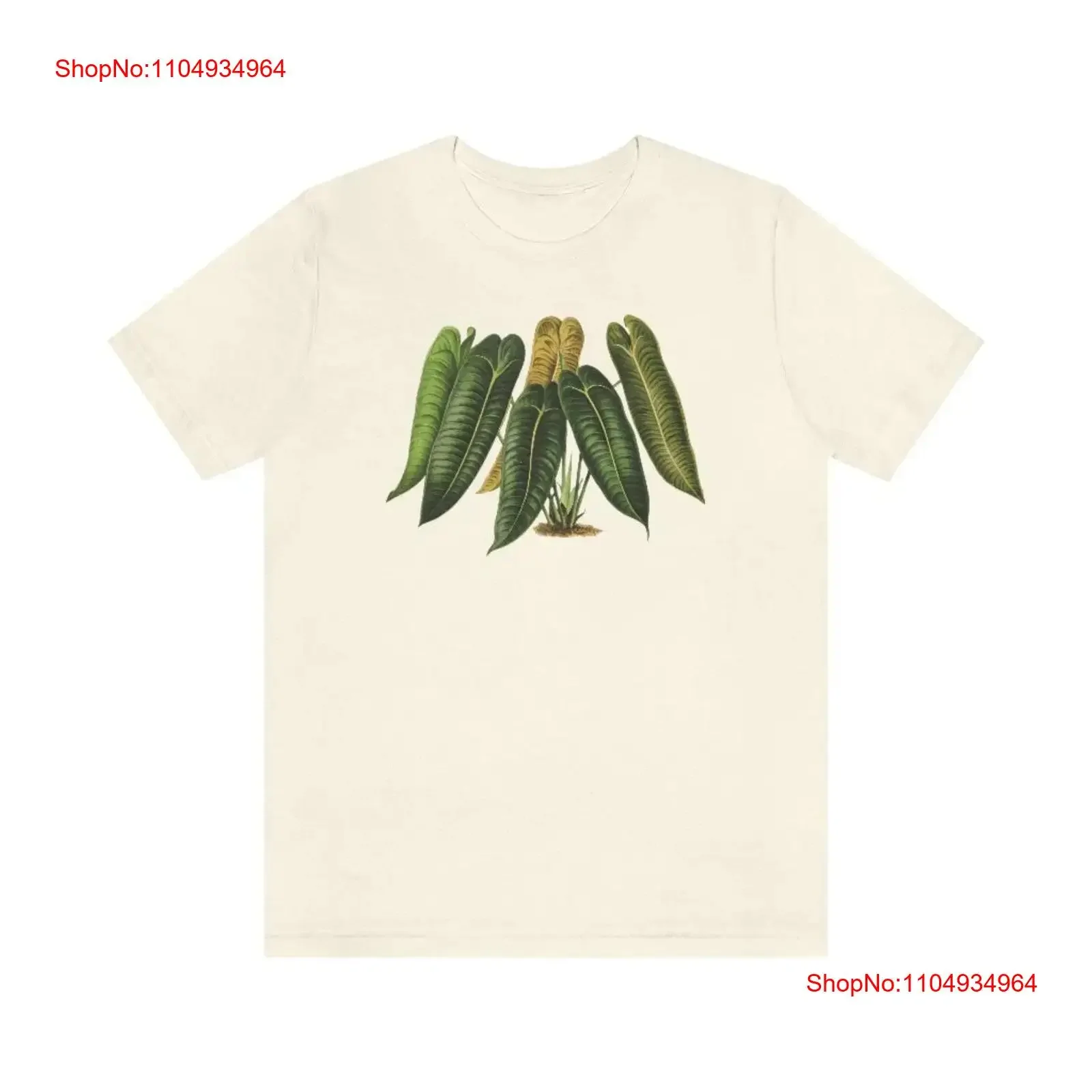 

King Anthurium Veitchii винтажная футболка с круглым вырезом и принтом House Plant, ботанический трикотаж, женский винтажный стираный унисекс