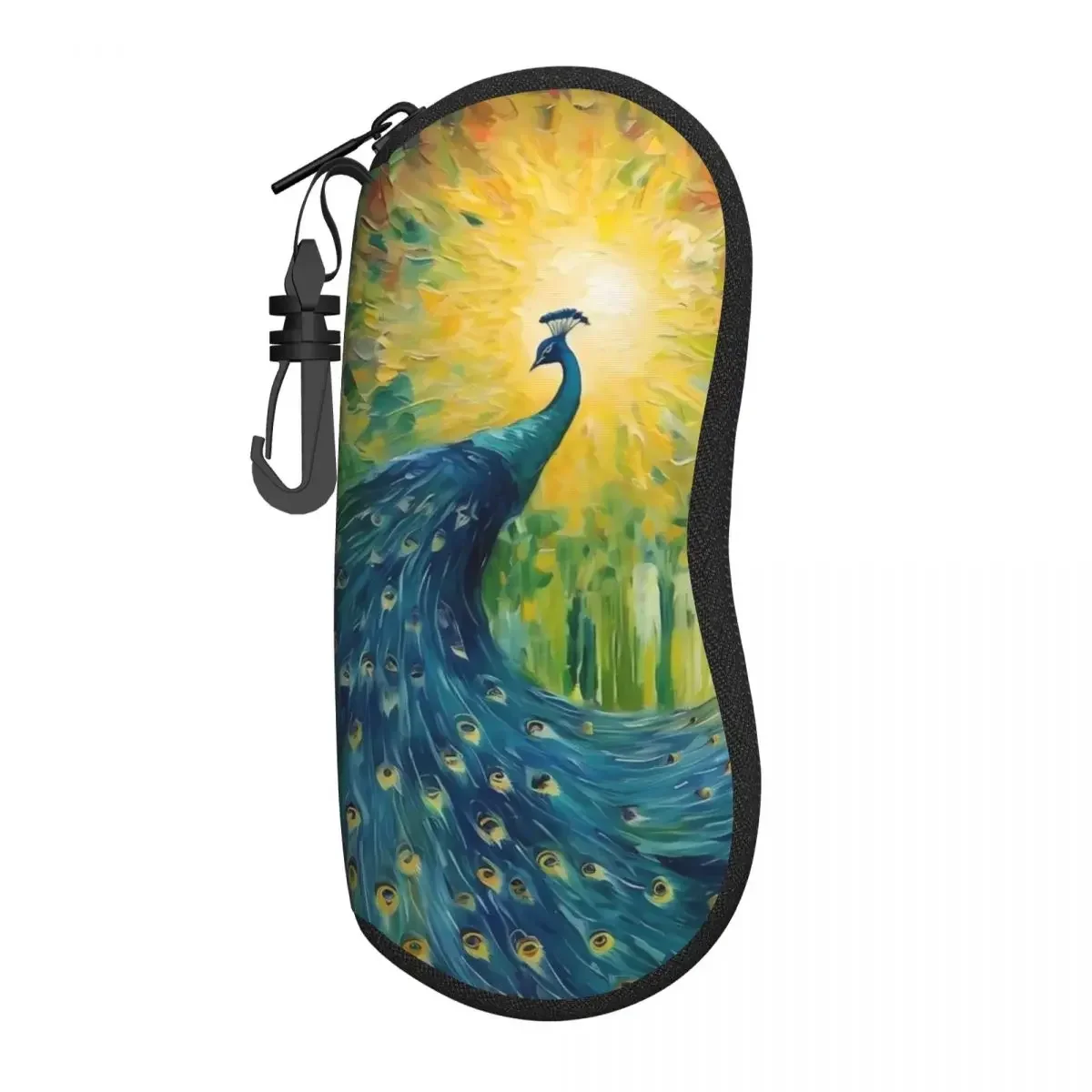 Fantasy Peacock Glasses Case Pretty Animal Daily Sunglasses  For Men Women Classic Eyewear Bag Portable Eyeglass Protector