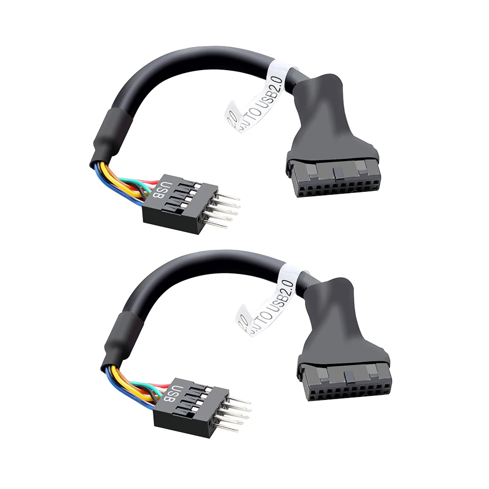 

Internal USB 3.0 19-Pin To USB 2.0 9-Pin Female-Male Connector Motherboard Adapter Converter Cable for Desktop Data Transmission