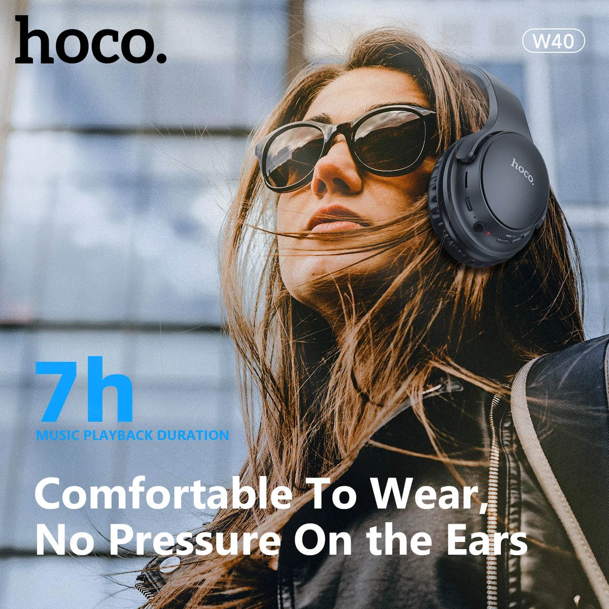 HOCO Kablosuz Bluetooth Kulaklık Oyun Müzik Spor Kulaklık Desteği TF Kart AUX Katlanabilir Kulaklık Android IOS Cep Telefonu için