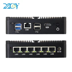 XCY Fanless Mini PC Router 12th Gen Intel Celeron J6412 Prozessor 6x Intel i226V 2,5G LAN Unterstützung Windows Linux pfsense