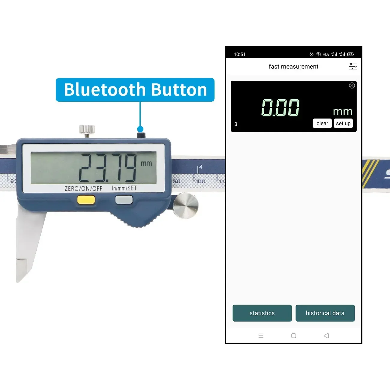 SHAHE 150/200/300 mm Stainless Steel Digital Caliper With Large Screen Micrometer Caliper Digital Built-in Wireless Caliper