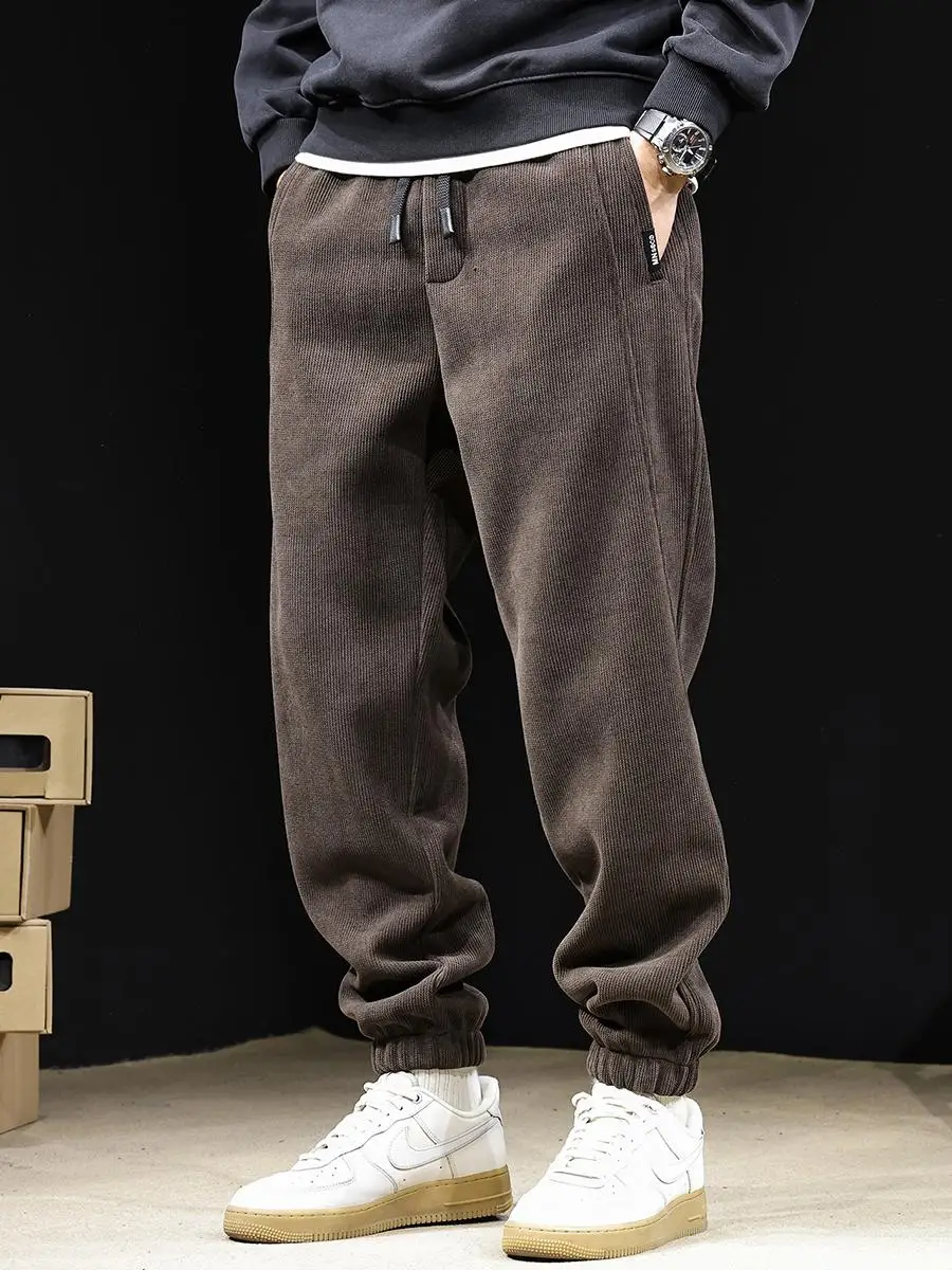 

Large Size Sports Casual Pants Men's Spring Autumn Dstring Sweatpants Loose Big Size Cuffed Fall Men's Pants
