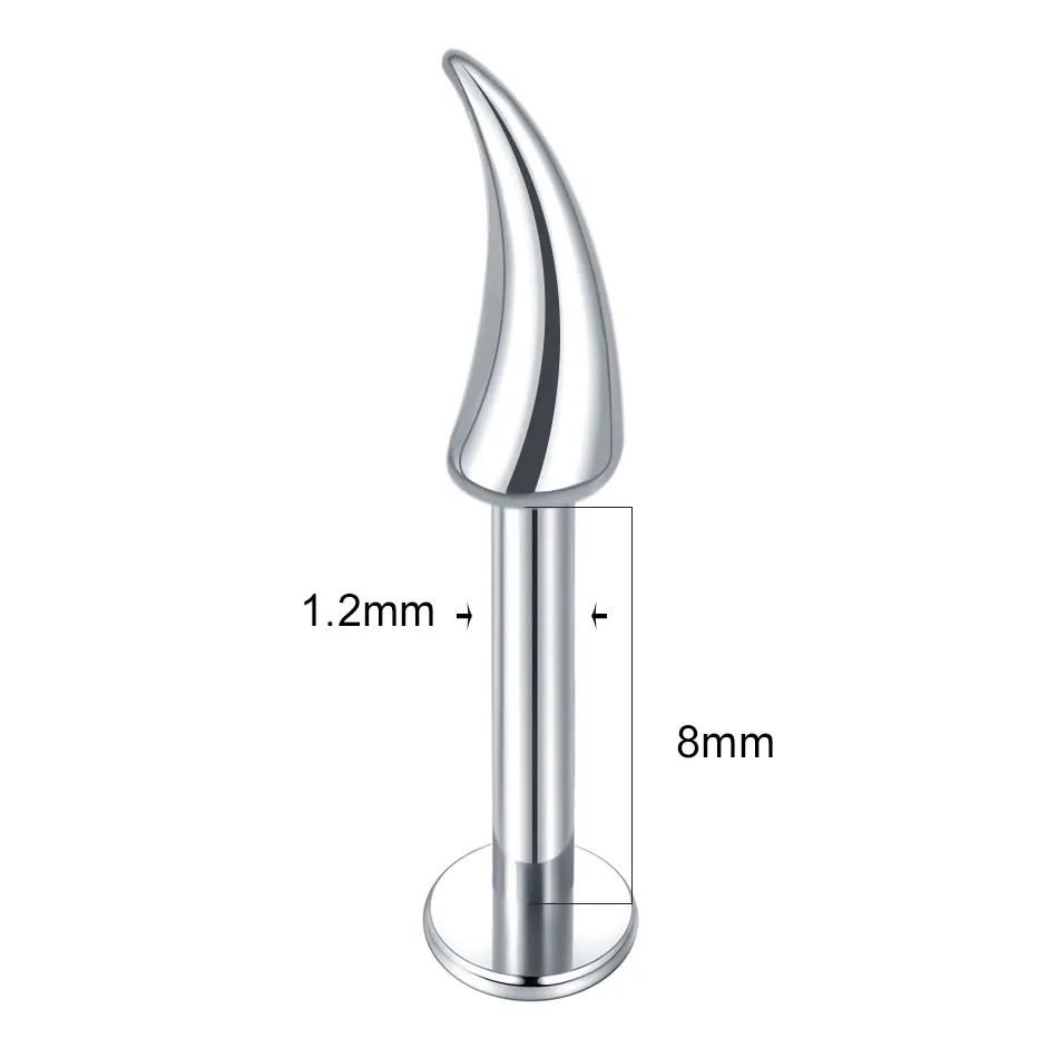 1/5PCS Titanium Little Devil Horn Labret Tragus Helix Bar Lip Bar Rings Stud Cartilage Punk Ear Bone Piercings Women Jewelry 16G