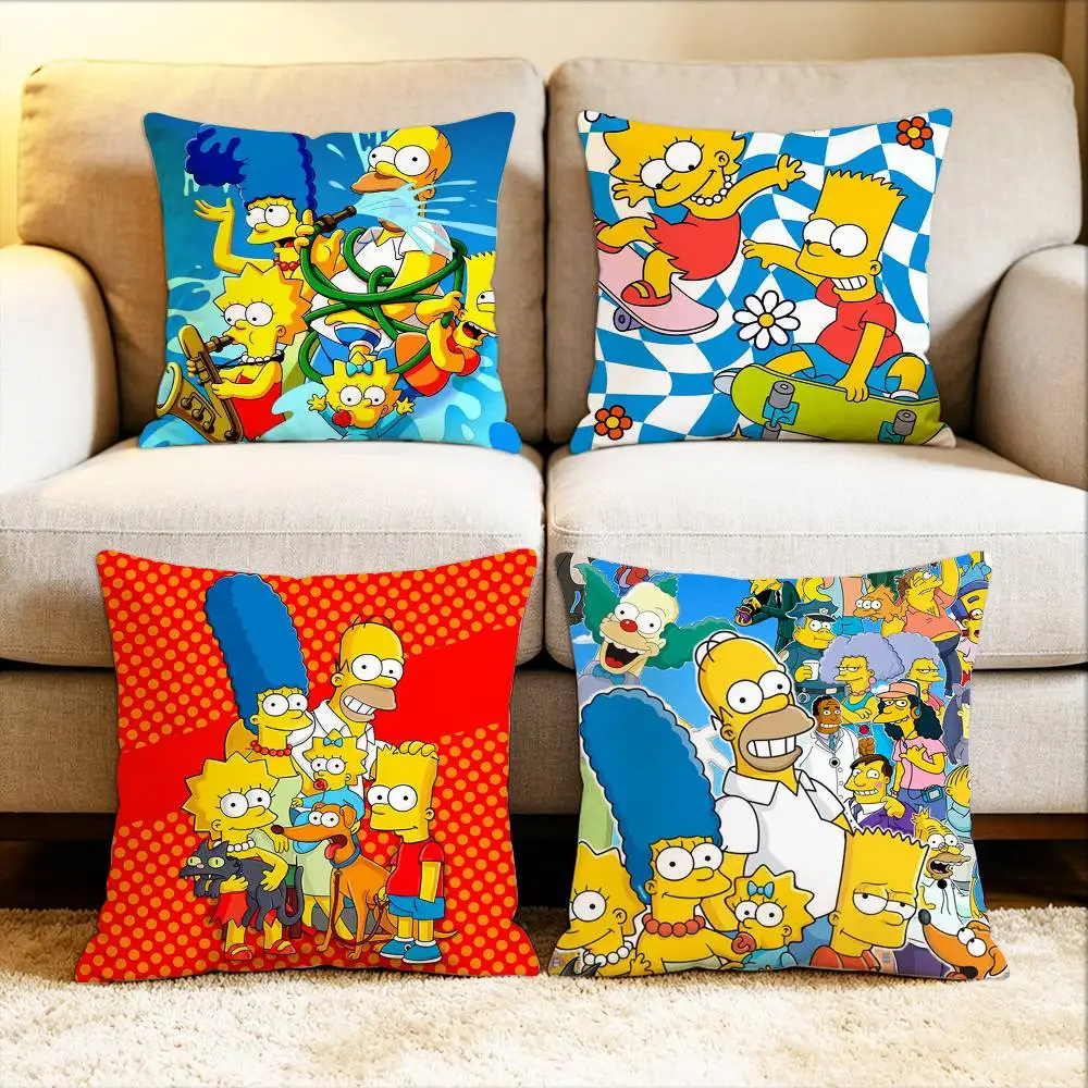 

Happy S-SimpsonS Various Sizes Square Pillow Case For Car Home Bedchamber Decor