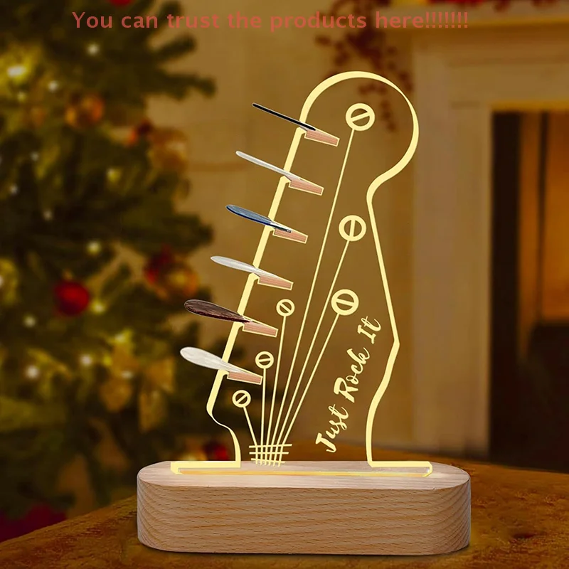 

Guitar Pick Display Rack Guitar Accessories ,Pick Case Holder Light Up Guitar Pick Storage Wooded Acrylic Pick Holder