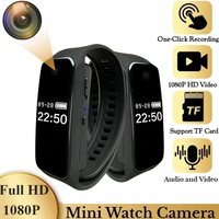 1080P HD Mini Cam Audio Smart Bracelet Cam Portable Camera Wearable Video Recording Camera Bracelet Camera DVR Watch Cam