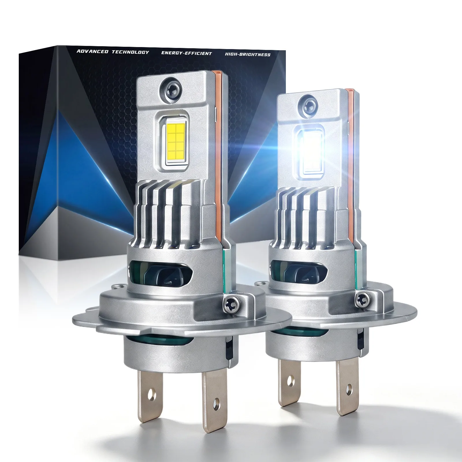 

H7 LED Headlight Bulbs 12V 30W 6000K for Car Retrofit Plug and Play with Cooling Fan