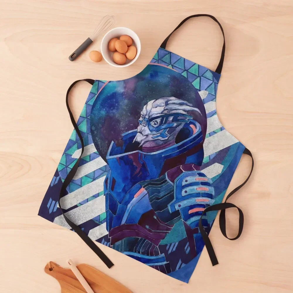 

Garrus Vakarian Apron For Nail Stylist Household Items Kitchen Dress barber men Apron