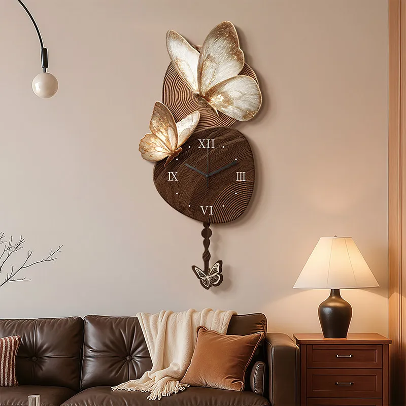 &Upgrade Night Light Wall Clock Wooden Fashion Design Modern Digital Wall Clock Living Room Horloge Murale Home Decor Items